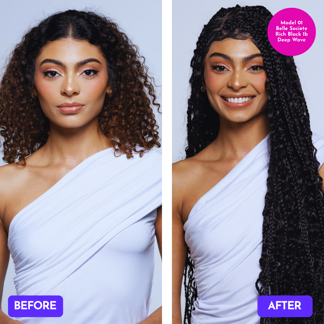 Rich Black Deep Wave Premium Braiding Hair Extension – Belle Société™