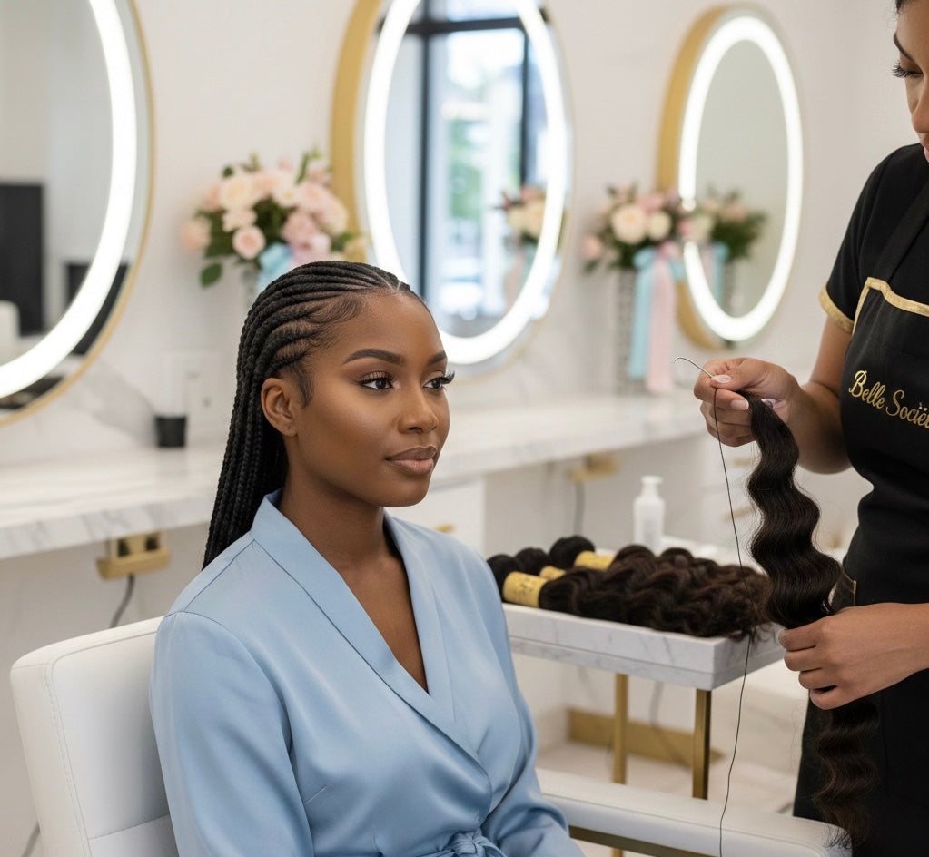 How to Blend Your Leave-Out Seamlessly With Extensions — The Belle Société Method for a Natural, Flawless Install