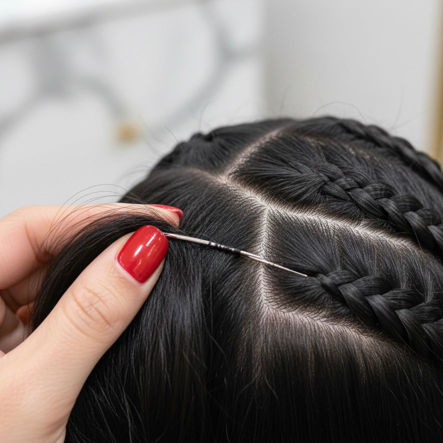 How to Blend Your Leave-Out Seamlessly With Hair Extensions — The Belle Société Method