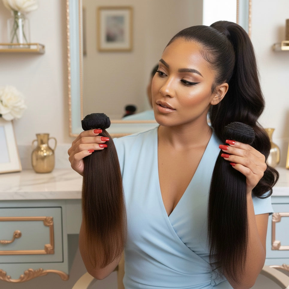 Belle Société synthetic and human hair extensions comparison guide