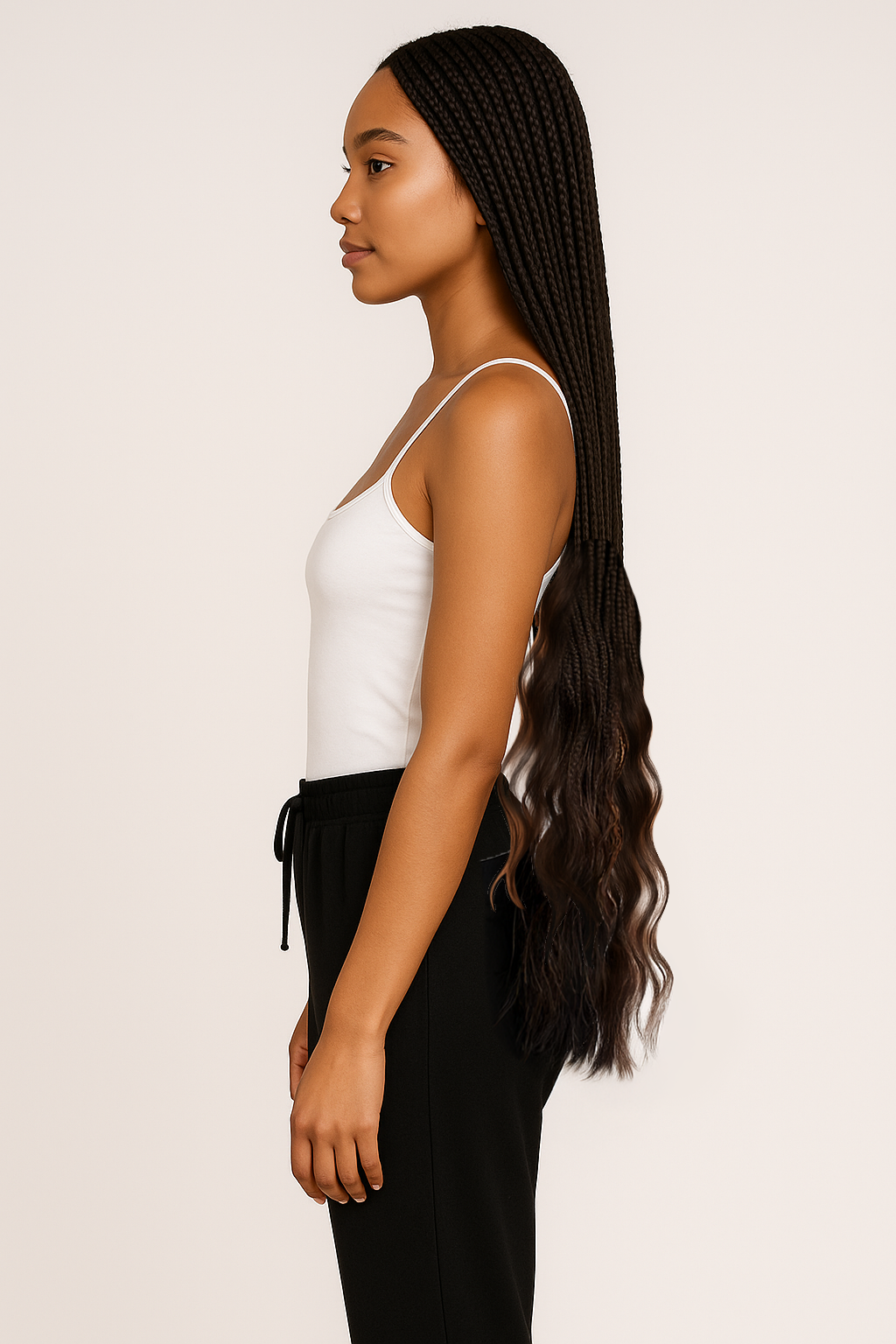 Rich Black Straight Premium Braiding Hair Extension
