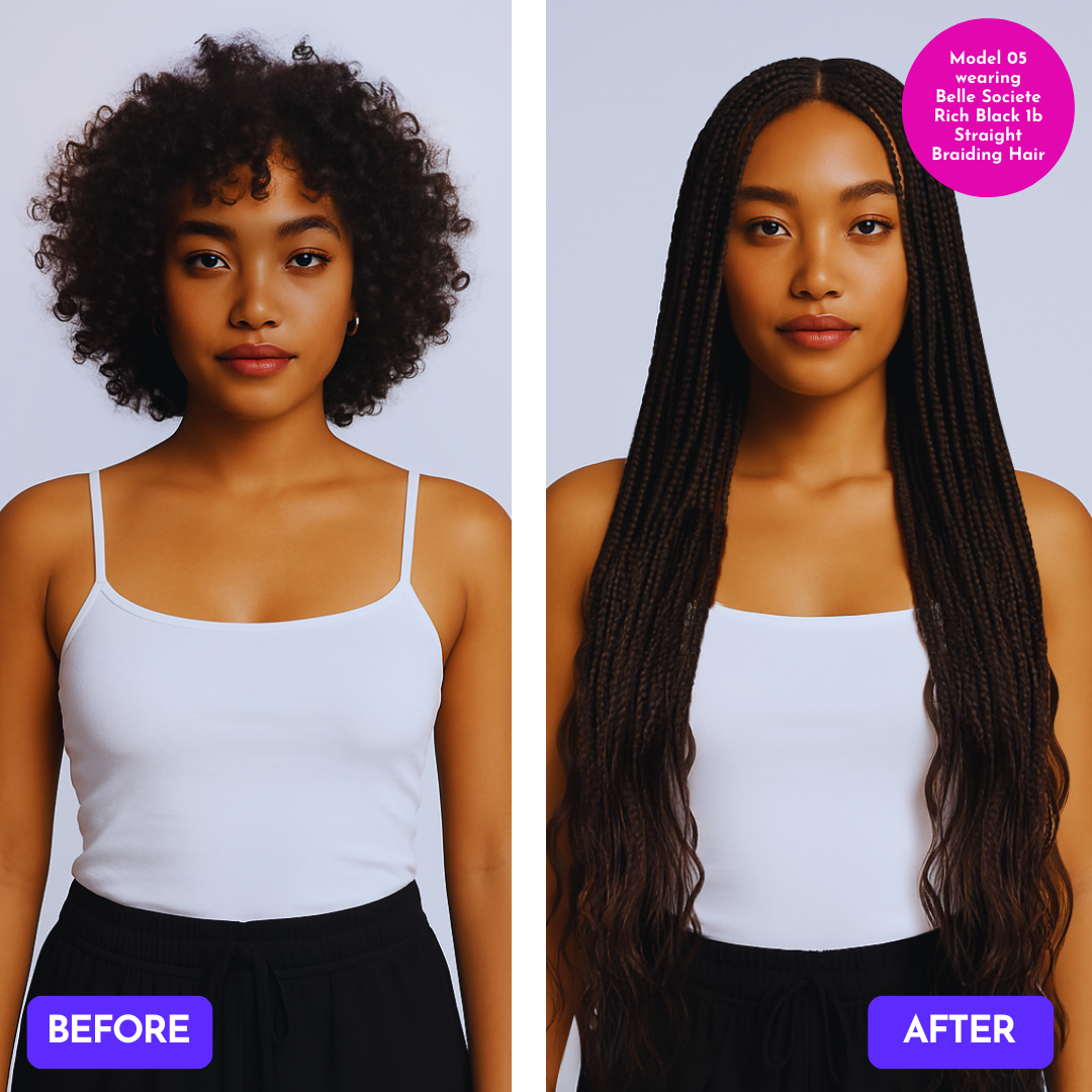 Rich Black Straight Premium Braiding Hair Extension