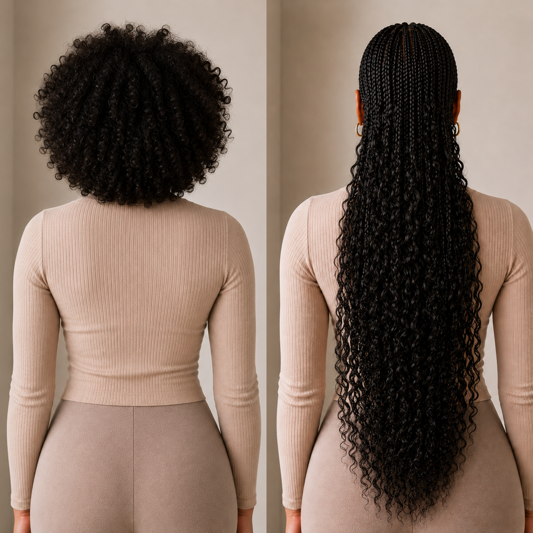 Rich Black Deep Wave Premium Braiding Hair Extension