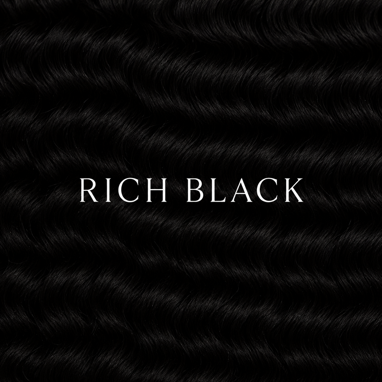 Rich Black Deep Wave Premium Drawstring Ponytail Extension