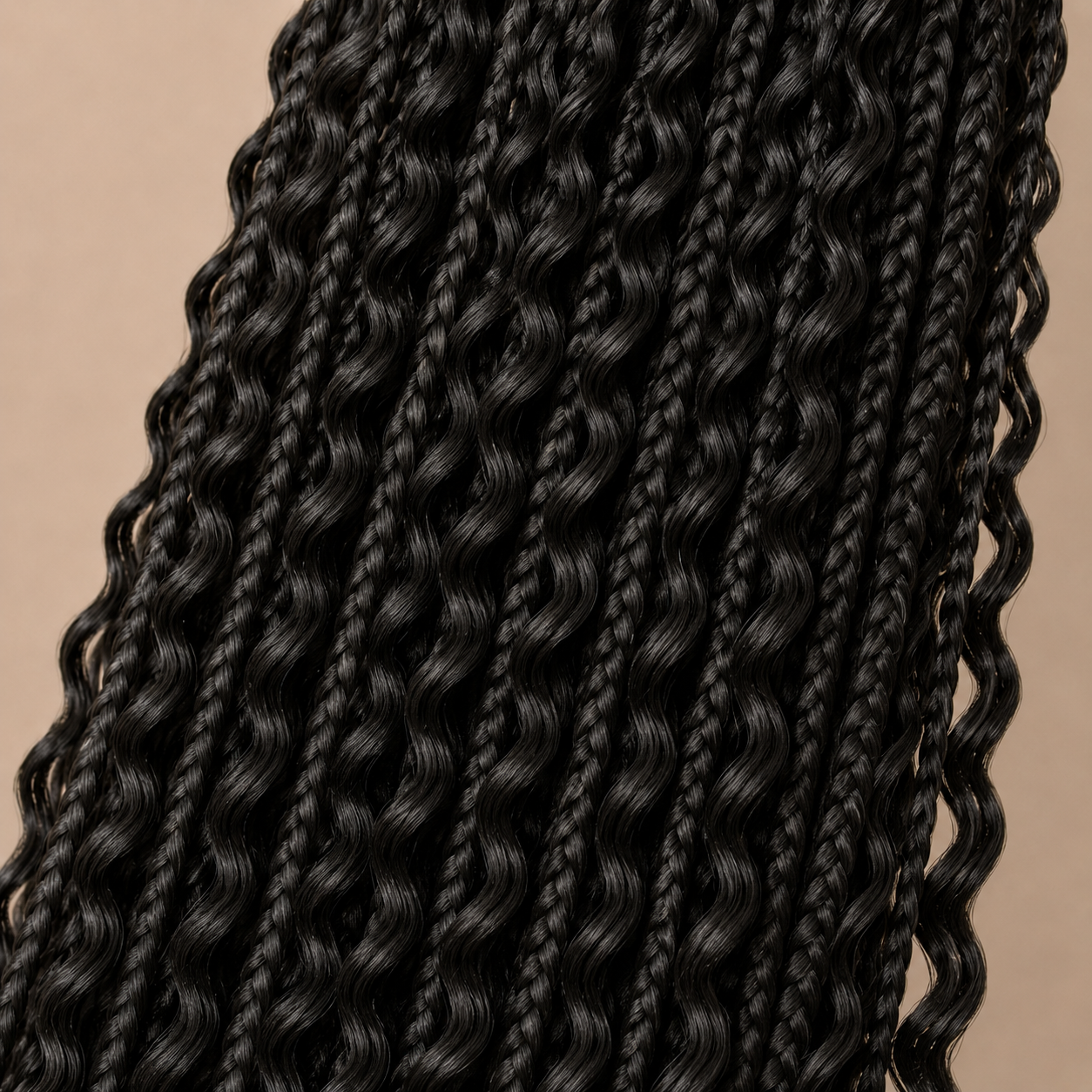 Rich Black Deep Wave Premium Braiding Hair Extension